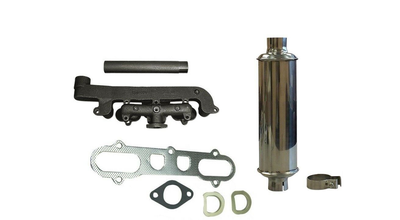 Manifold & Polished Stainless Steel Muffler Kit