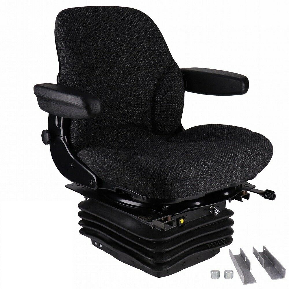 12V Air Suspension Seat Asphalt Gray Fabric