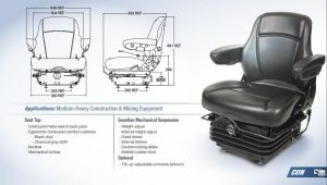 Mechanical Suspension Seat ~ Black Vinyl