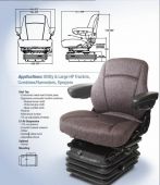 12V Air Suspension Seat - Black Confetti Cloth
