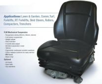 FLM Mechanical Suspension Seat ~ Black Vinyl