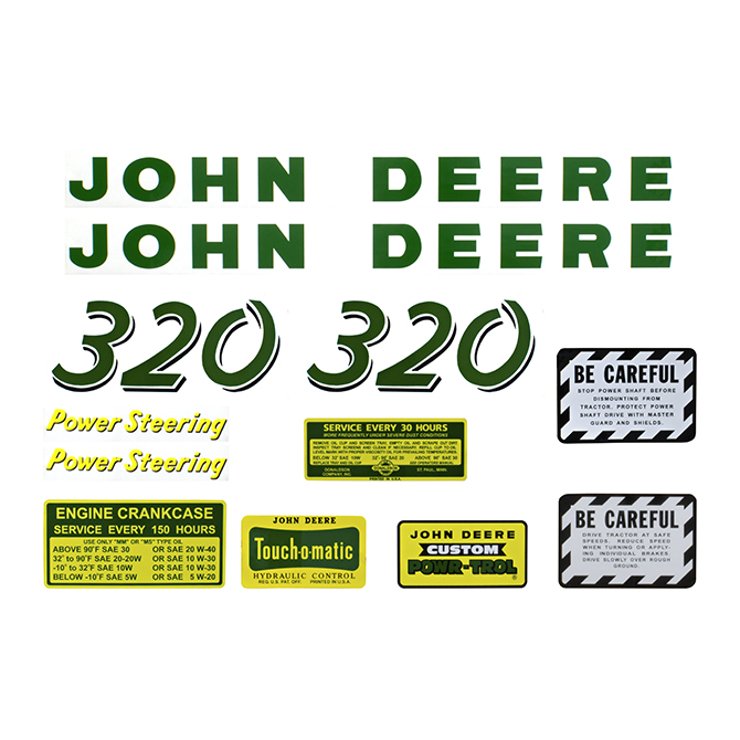 Complete Decal Kit John Deere 320 Tractor