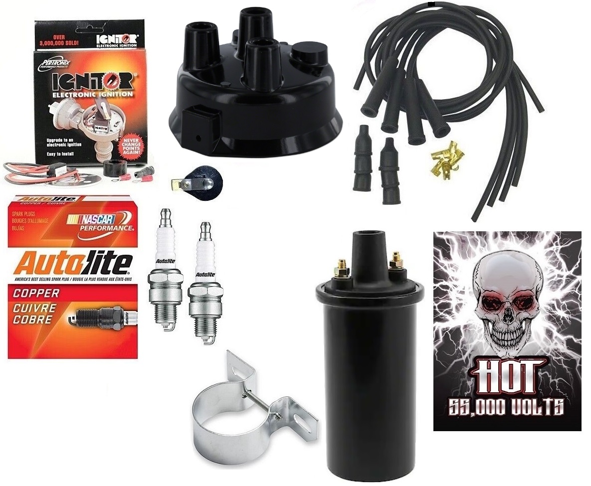 Electronic Ignition Kit & Hot Coil For John Deere 3010 3020 Tractor - Delco Clip-Held Distributor - 12V Negative Ground - SouthernOak