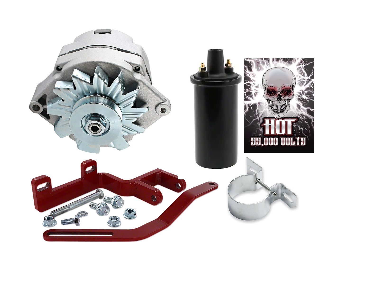 12 Volt Alternator Conversion Kit w/ Hot Coil IH  Farmall Tractor