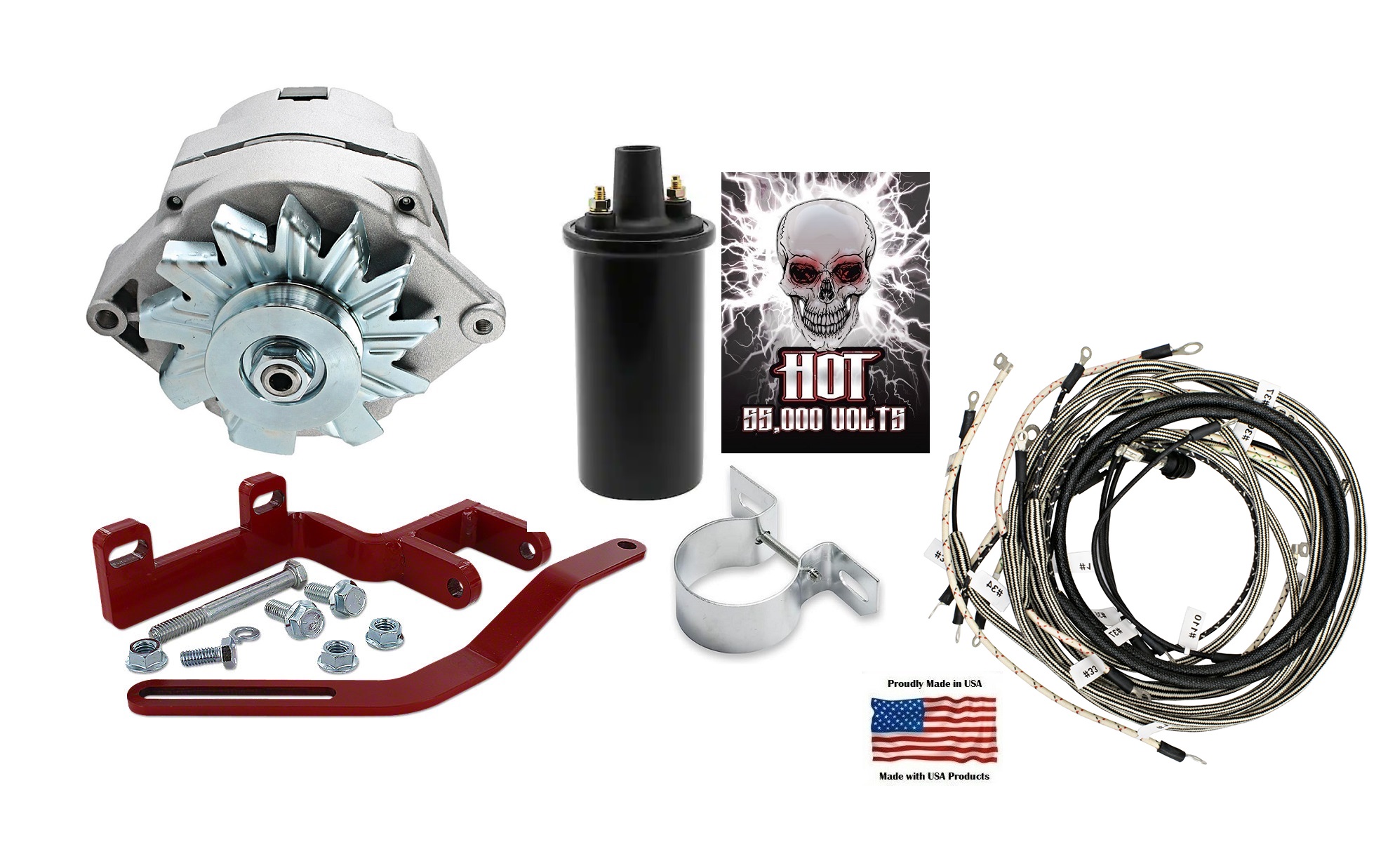 12 Volt Alternator Conversion Kit w/ Hot Coil
