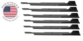 6 Heavy-Duty XHT 91-506 Mower Blades - Dixie Chopper Zero Turn Mower - 60" cut - 30227-60 30227-60V