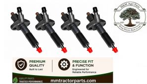C5NE9F595A Fuel Injector ~ Set of 4 Diesel Fuel Injectors Ford New Holland Tractor