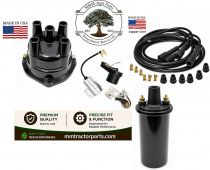 Delco-Remy Distributor Ignition Kit & 12 Volt Coil - 4 Cyl Tractor w/ Delco Screw-held Distributor