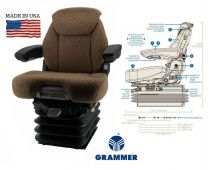 Grammer 12V Air Suspension Seat Kubota Tractor