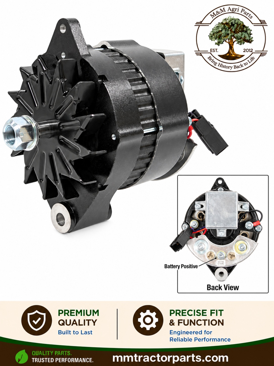 MMTractorParts.com: SE501356 12 Volt Motorola Alternator - John Deere ...